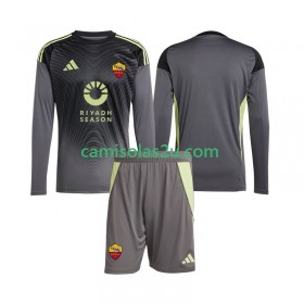 Camisolas de futebol AS Roma Guarda Redes Criança Equipamento Principal 2025/26 Manga Comprida